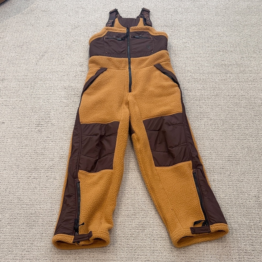 FP Movement by Free People Brown and Tan fleece jumpsuit